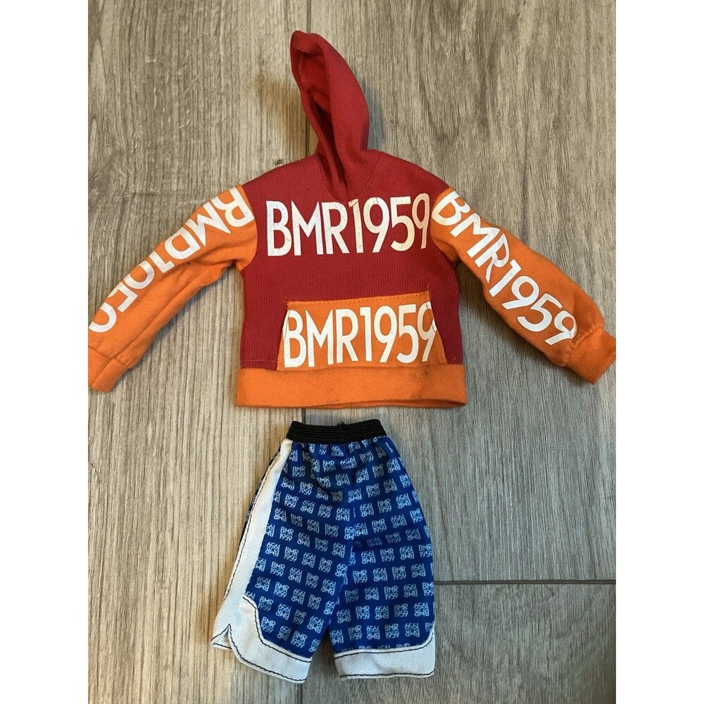 Ken Doll Clothes Barbie BMR 1959 Orange Sweatshirt Blue Shorts
